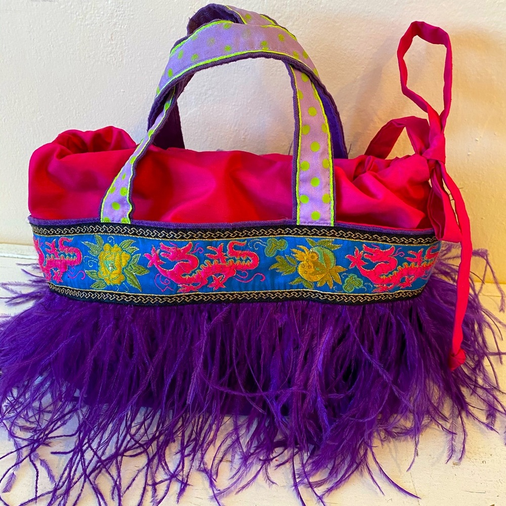 Feather purse